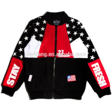 women fashion varsity jacket plus size applique baseball jacket wholesale